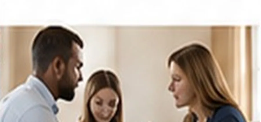 Family discussing a legal matter with a professional